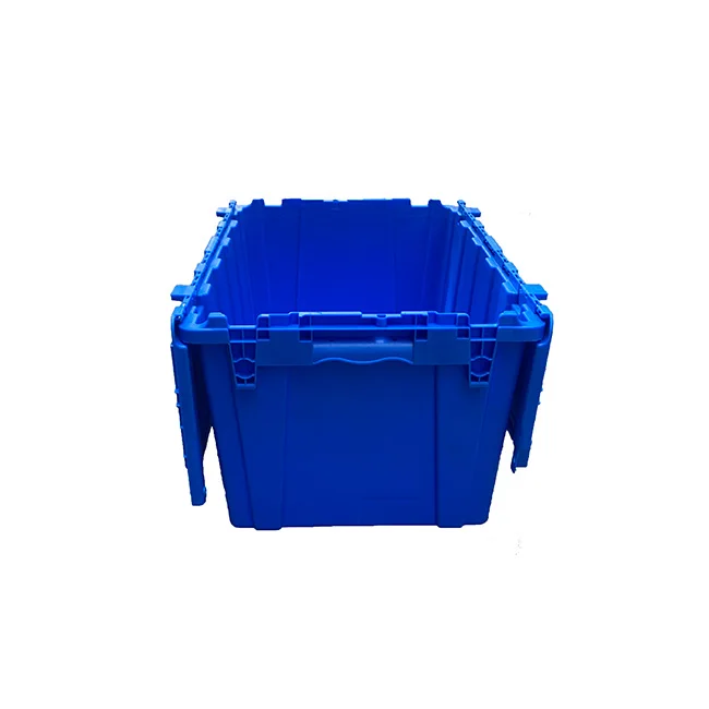 Damage Protection Ensured Stackable on Pallet Nesting Plastic Interlocking Round Trip Tote Box