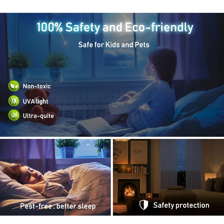 Long Life Customize CCT Dimmable Home Night Light Bug Zapper Insect Trap 2w Pest Control By Glue Board