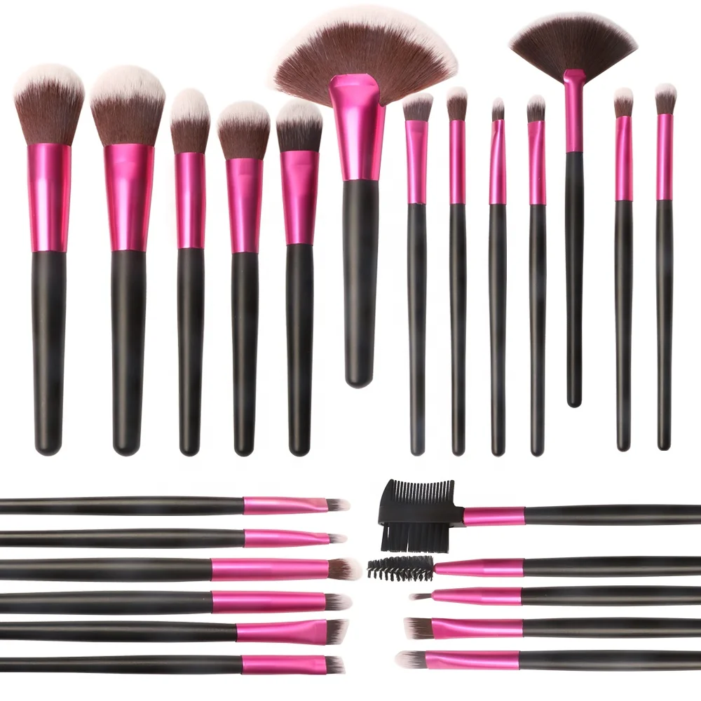 Professional  All Series Wholesale Customer Wood Handle Matt 24 Pcs Bags Private Label Custom Buy Big Vegan Make Up Brushes