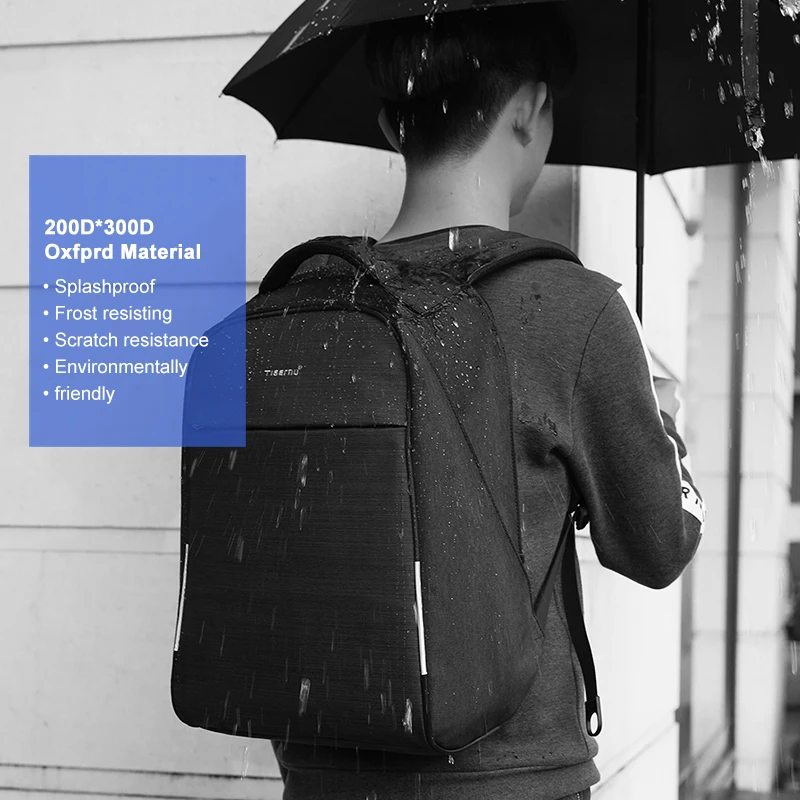 Tigernu T-B3286 reflective antirrobo shockproof waterproof mochila backpack laptop bags for men