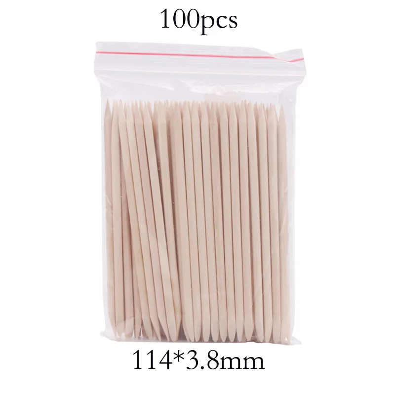High Quality Hot Double Headed Orange Wood Stick 7.5cm 11.4cm 15cm Dead Skin Pusher Remover Nail Manicure Sticks Nail Cuticle