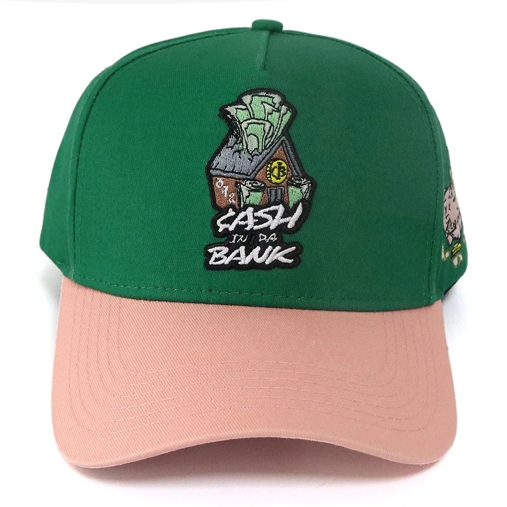 New Arrival High Quality Branded Headwear 5 Panels Cotton Baseball Caps With 3D Raised Embroidery Logo Hiphop Headwear Hats