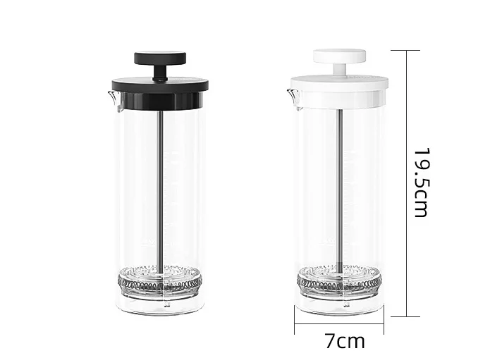 DD589  Manual Press Cream Coffeepot Cup Kettle Espresso Coffeemaker Coffee Pot Maker Coffee Glass Urns Milk Frother