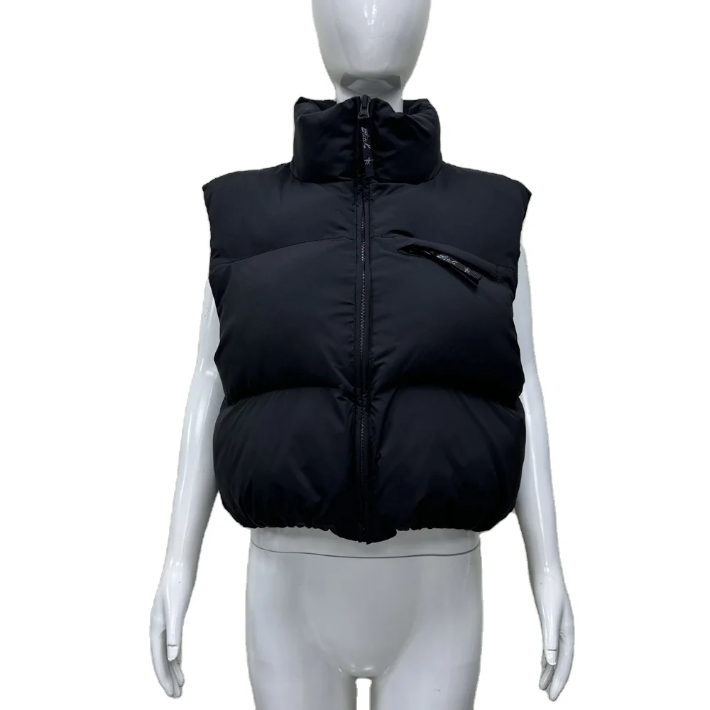 Bomber Jacket Sleeveless Cotton Waistcoat High Quality Men and Women's Winter with Padded Down Spot-serialized Custom Brand