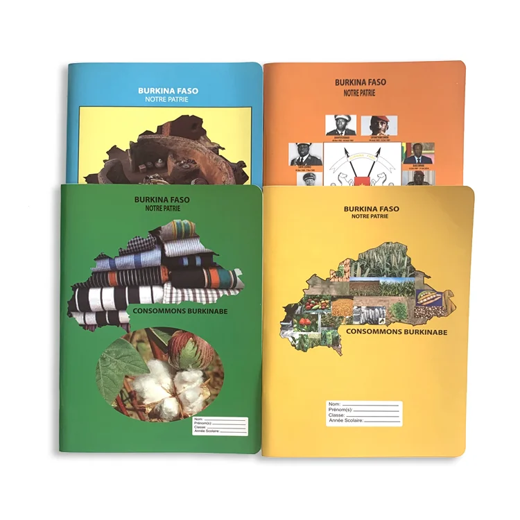 Cheap School Supplies Custom Print 300 Pages Hardcover Notebook A5 Exercise Book For Cameroon
