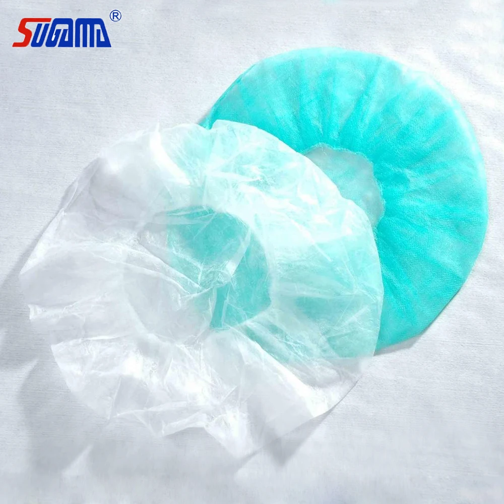 non woven fabrics white pp disposable cap 10g  bouffant caps large medical