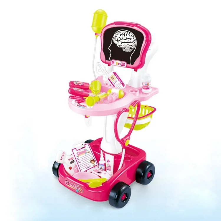
Preschool educational indoor games medical kit toy doctors play set double-decker trolley role play pretend play for kids 