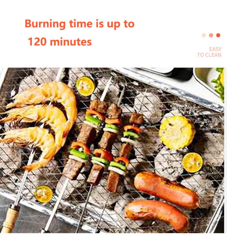 New China Market Carbonized Grilling Smoke Burn Disposable Grill