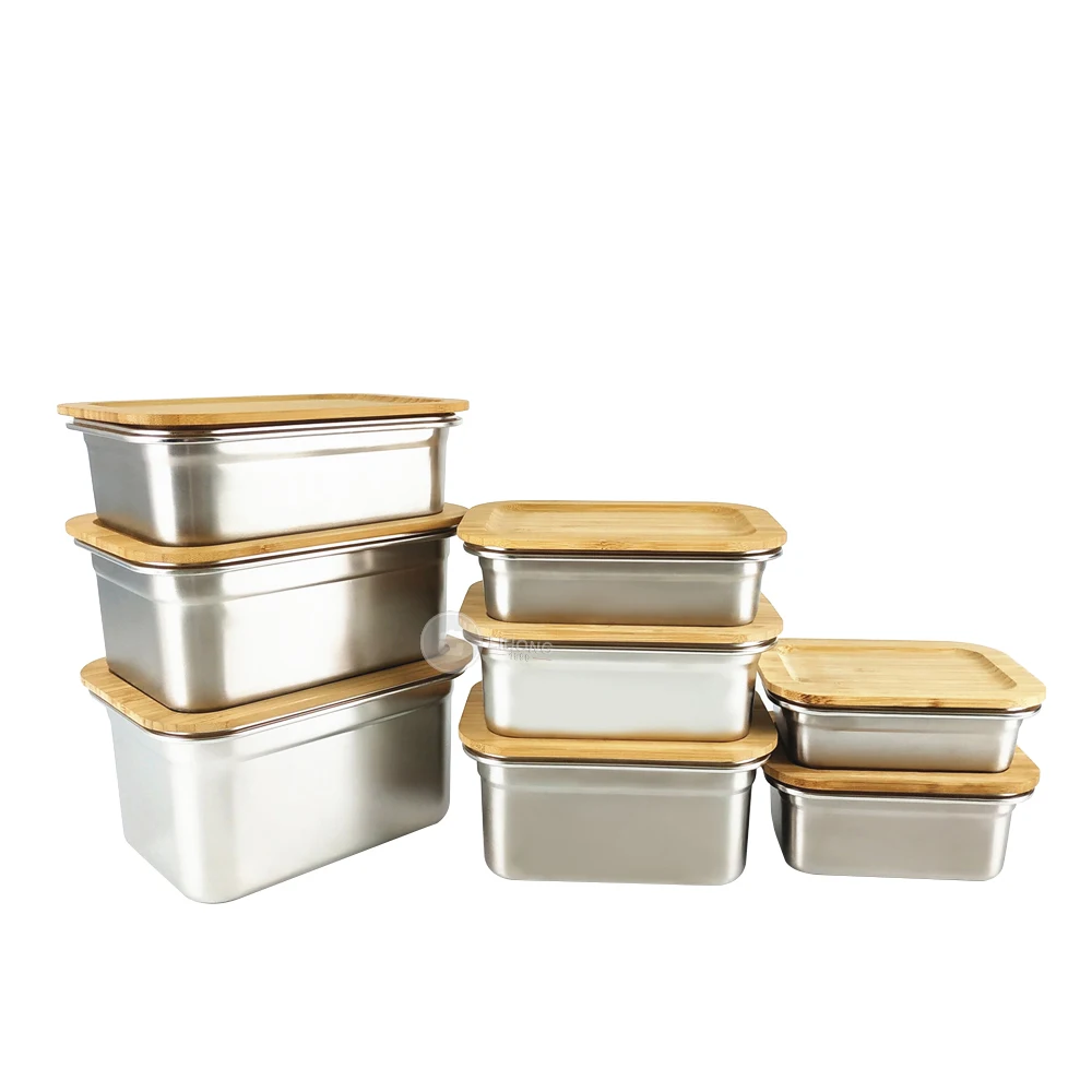 Бамбуковый Ланч-бокс из нержавеющей стали