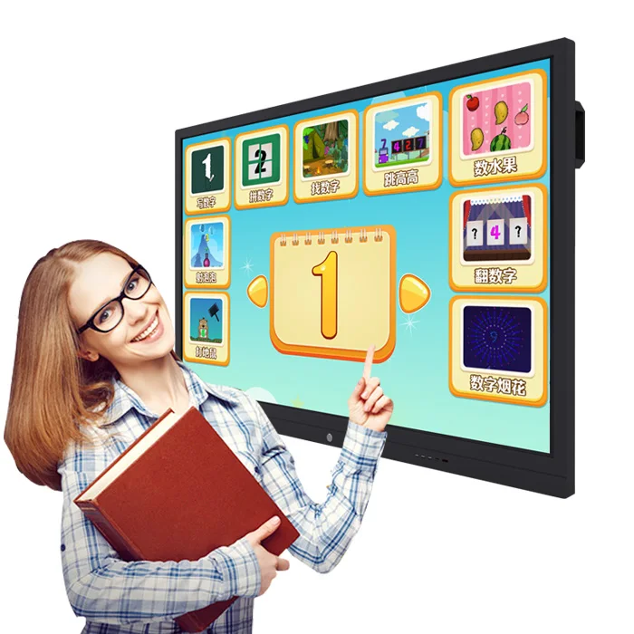 Smart interactive touch multimedia WIFI 4G school whiteboard projector computer china manufacturer