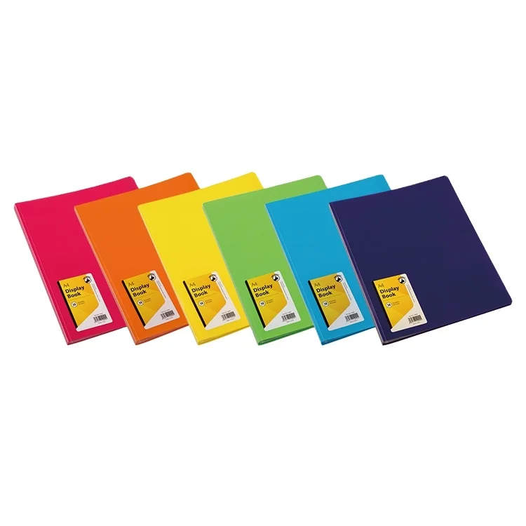 Customized Clear Pockets File A4 Size PP Plastic Display Book File Folder