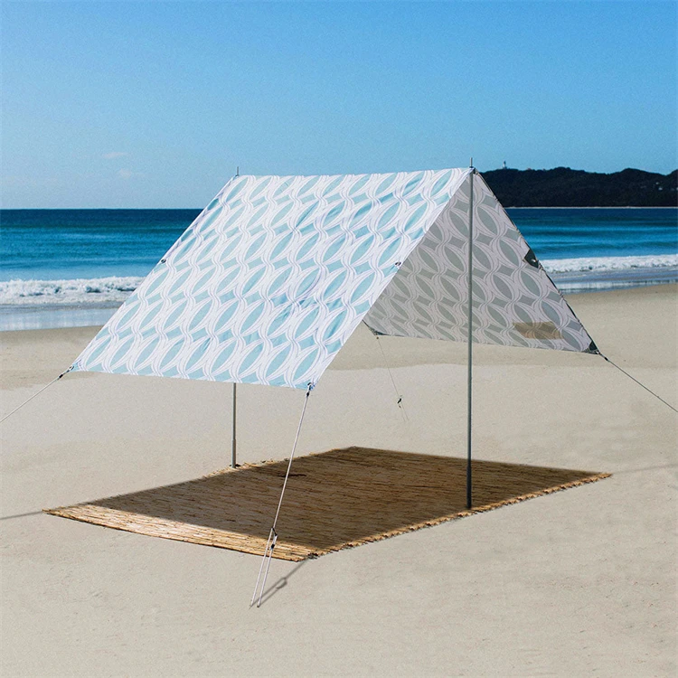 Custom printing outdoor travel sun shelter beach cabana tent sand umbrellas lightweight shelter picnic tents