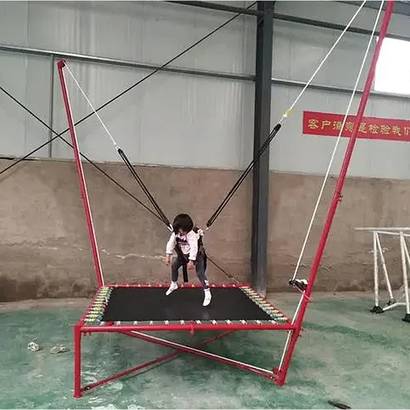 kids Single cord bungee trampoline for sale indoor hand pull bungee jumping
