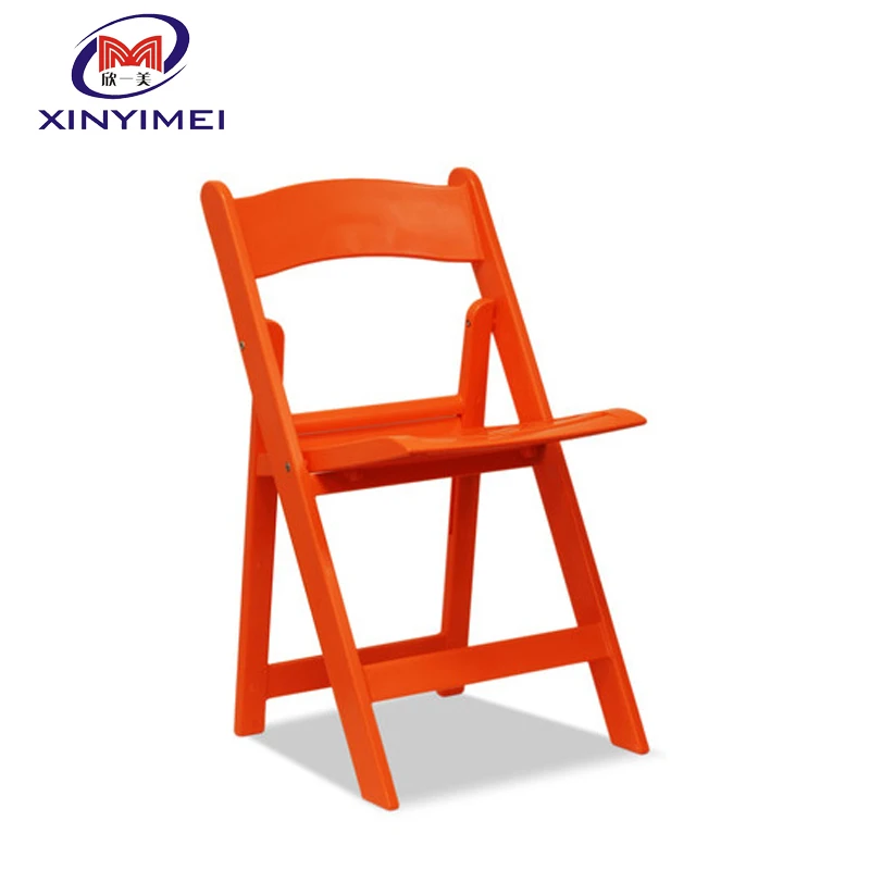 Commercial portable plastic resin white wimbledon folding chair outdoor for party