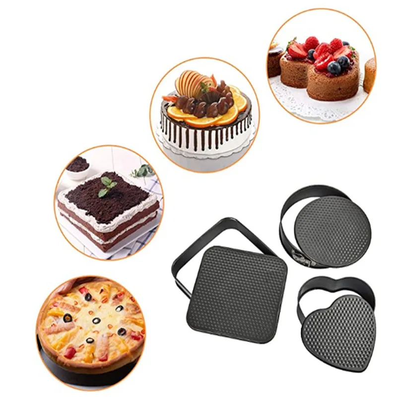 69PCS Stainless Steel Non- Stick Heart Shape Loop Cake Mold Baking Pan Piping Tip Spatula Cake Baking Kit