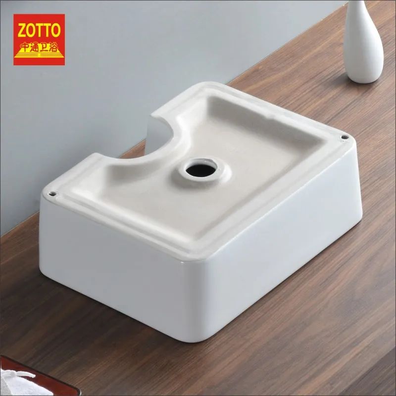 Easy cleaning single hole multicolor glass drill surface rectangular luxury ceramic bathroom countertop sink