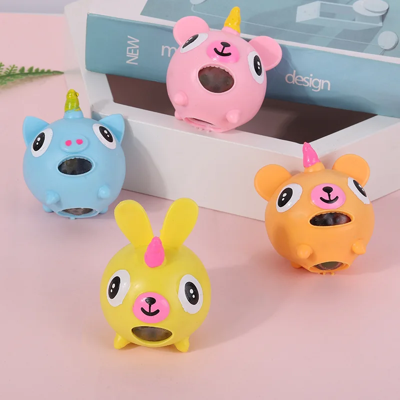 TPR Cartoon pressure ball stress eliminate fidget toys extrusion stress toys child gift