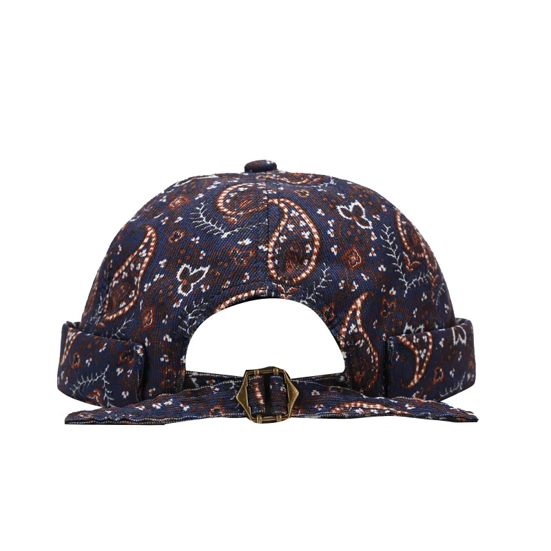 
2021 Chic Retro Adjustable Beanie Hat Worker Sailor Brimless Rolled Cuff Retro Fashion Brimless Hat 