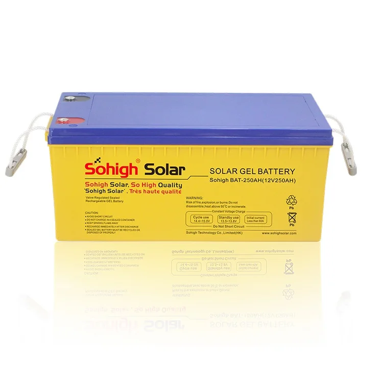 Sohigh Maintenance Free Battery 12V 250Ah Solar Deep Cycle Battery gel good ups battery 12v