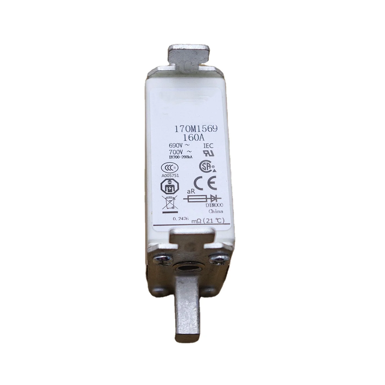 Fuse 125A 690V aR DIN 000 high speed square body fuse 170M1568D Low arc voltage fuses