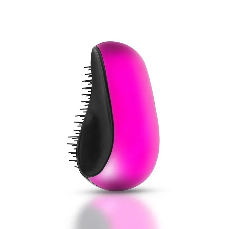 Professional Colorful  Massage Head Magic Eelectroplated Detangling Hair Brush