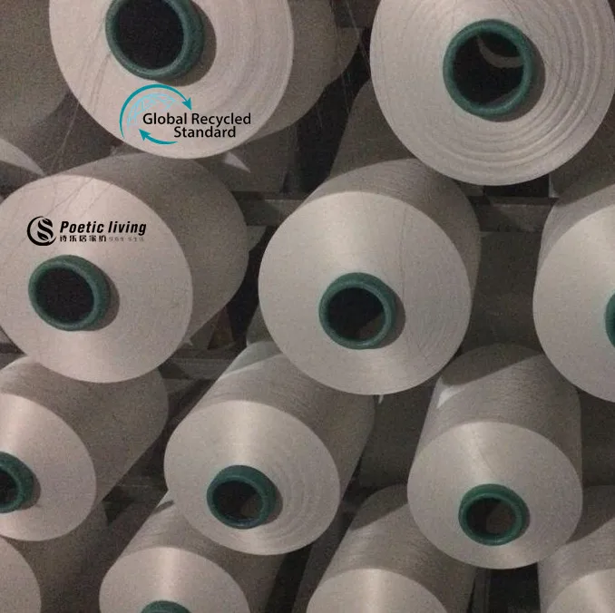  100% натуральная Высококачественная НЕОБРАБОТАННАЯ белая SD 50D/72F SIM высокоэластичная нить из полиэстера DTY