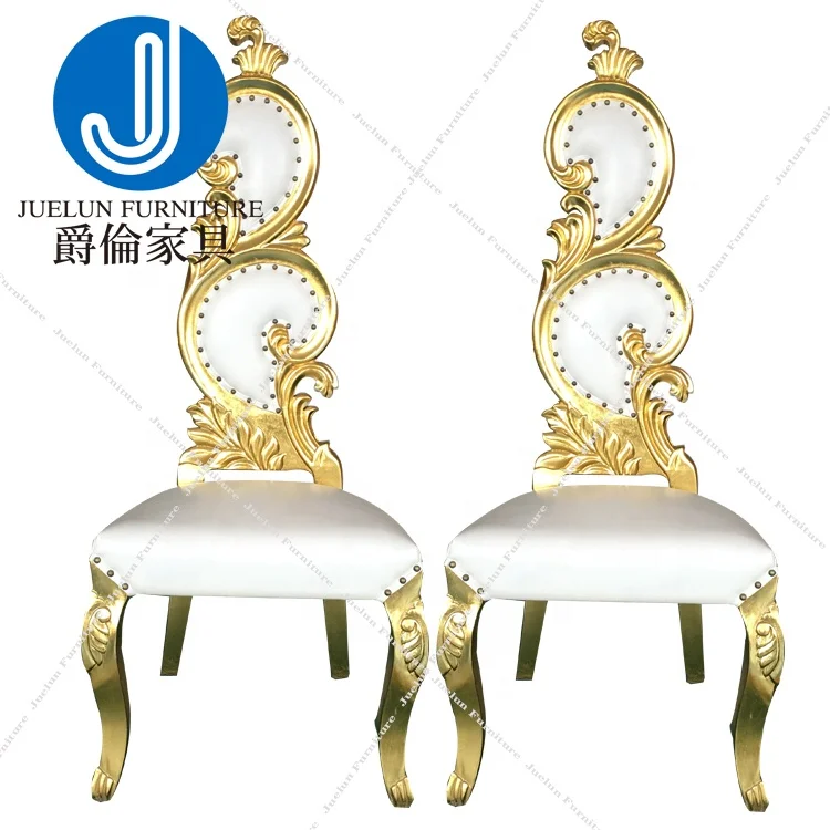 wholesale comfortable gold bride groom royal king chair royal chair set royal chair king throne