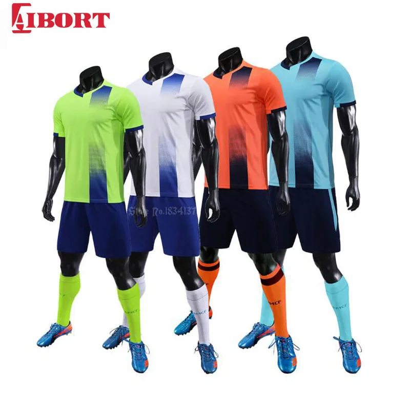 Aibort sublimation cheap custom  long sleeve soccer wear/soccer jersey/soccer shirt goal keeper soccer jersey set wholesale