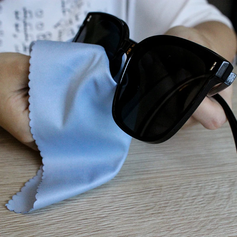 Custom Logo Design Printed Microfiber Cloth Glasses Lens Screen Polishing Wipe Microfiber Glasses Sunglasses Cleaning Cloth