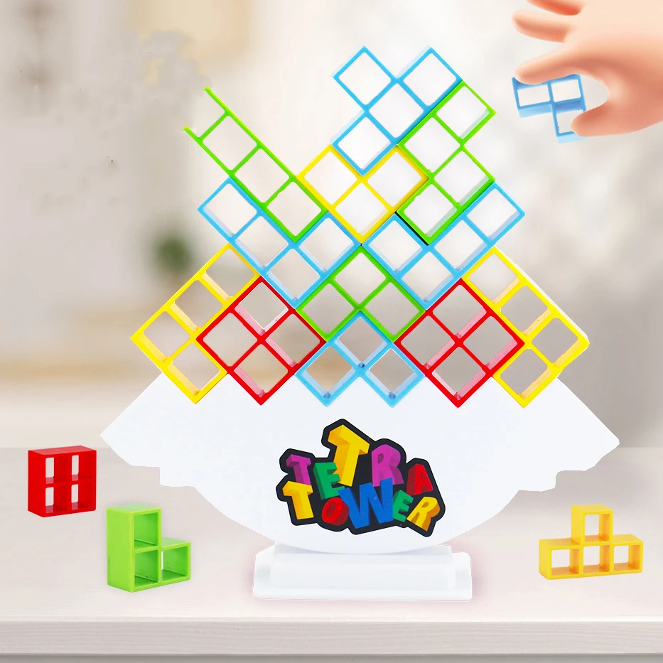 32pcs Tower Stacking Blocks Balance Board Games for Kids & Adults Russia Balancing Stacking Toys Building Blocks