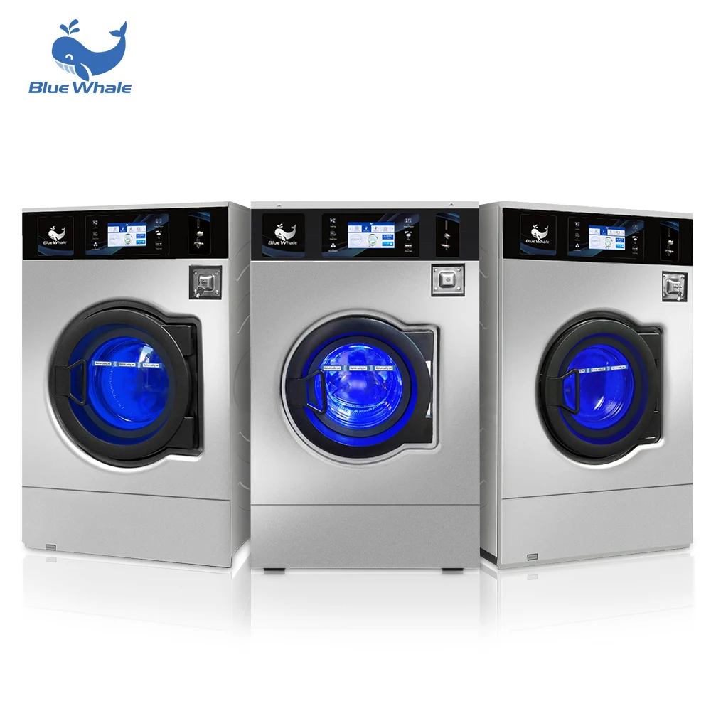 Stable And Durable 15KG Brush Card Operated Commercial Ultrasonic Washer Extractor Equipment For Self-Serives Laundry Shop