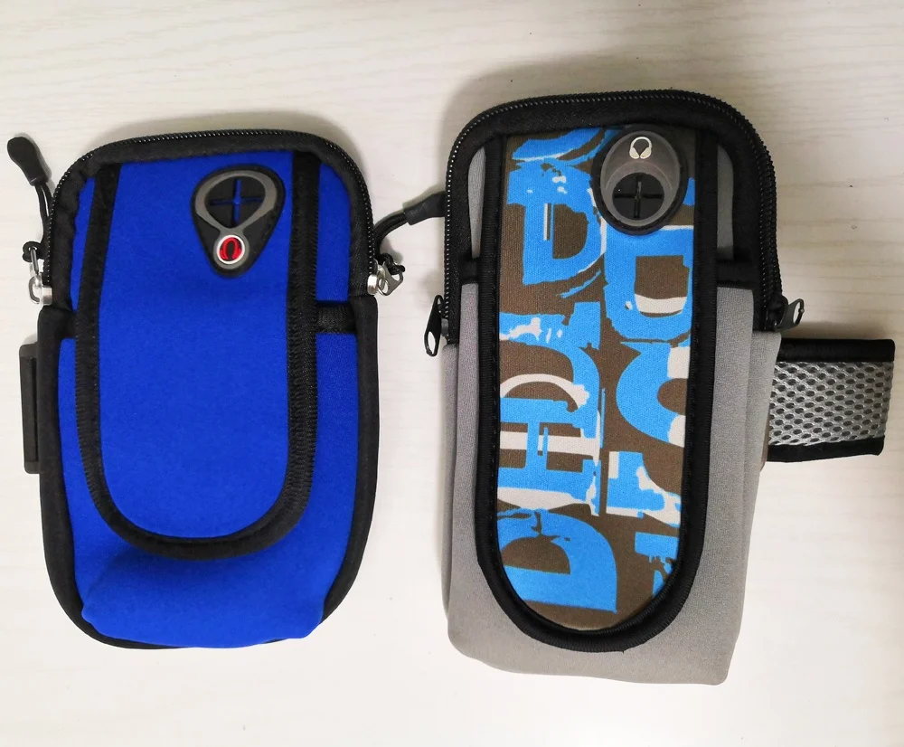 Top sell Customized Logo Neoprene Magic Sticky Running Traveling Storage Mobile Phone Arm Sport Bag