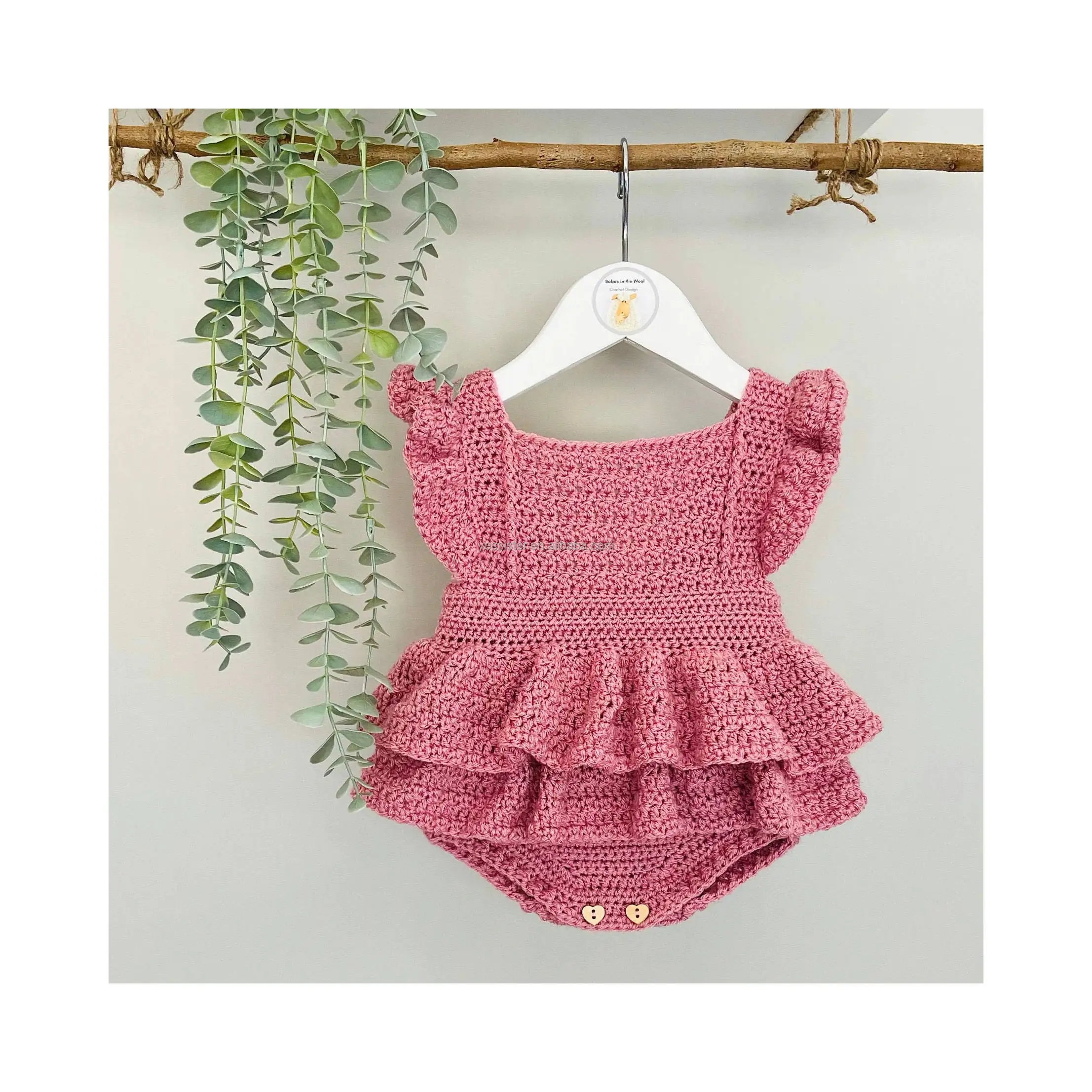 Одежда для новорожденных вязаные детские комбинезоны ropa de bebe комбинезон Пижама платье из органического