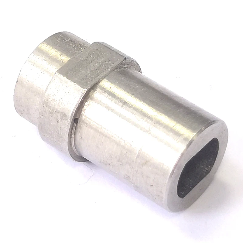 
Customized cnc turning SS small metal sleeve square hole bushing 
