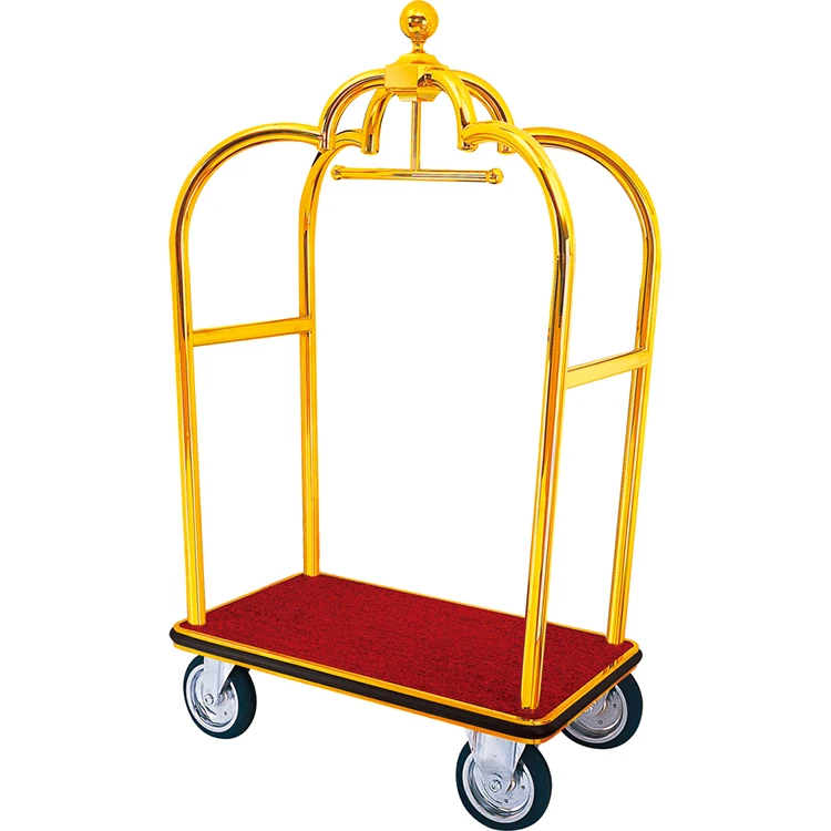 Chinese suppliers custom lobby bellman service luggage cart trolley for hotel