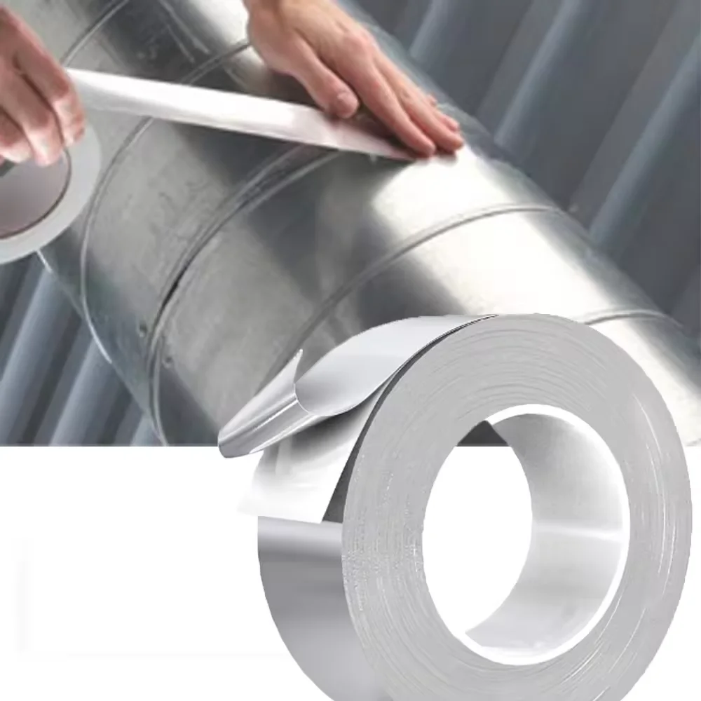 Ideal Exhaust Pipes  Lampblack Ventilation Heat Resistant Self-Adhesive Repairing Tape 30u  Aluminum Foil Duct Tape