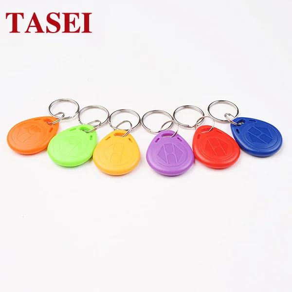 
low cost abs 125khz 13.56mhz TK4100 F08 rfid keyfob keychain key fob key chain price 