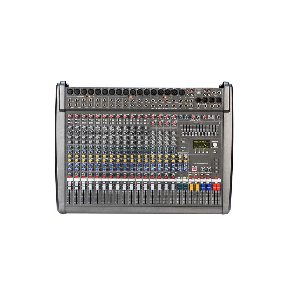 16 channel power mixer amplifier dj amplificador equipment 1300W digital amplifier