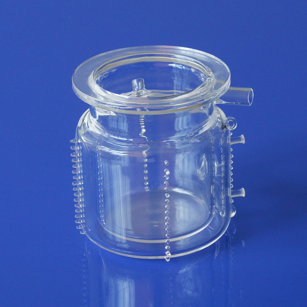 Two-layer Quartz photocatalytic reactor Reaction kettle Quartz Reactor