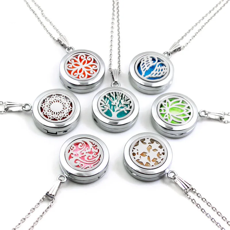 Wholesale 20mm Alloy Glossy Openable Perfume Essential Oil Aromatherapy Pendant&charms