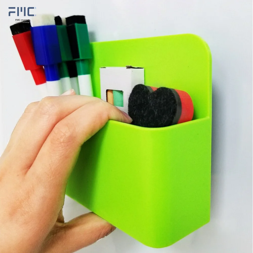 Magnetic Fridge Storage Box Cans Marker Pencil Pen Holder Desk Organizer Storage Accessory