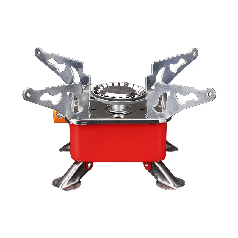 Mini Lotus small square stove wholesale outdoor gas small square stove portable folding camping gas card stove head