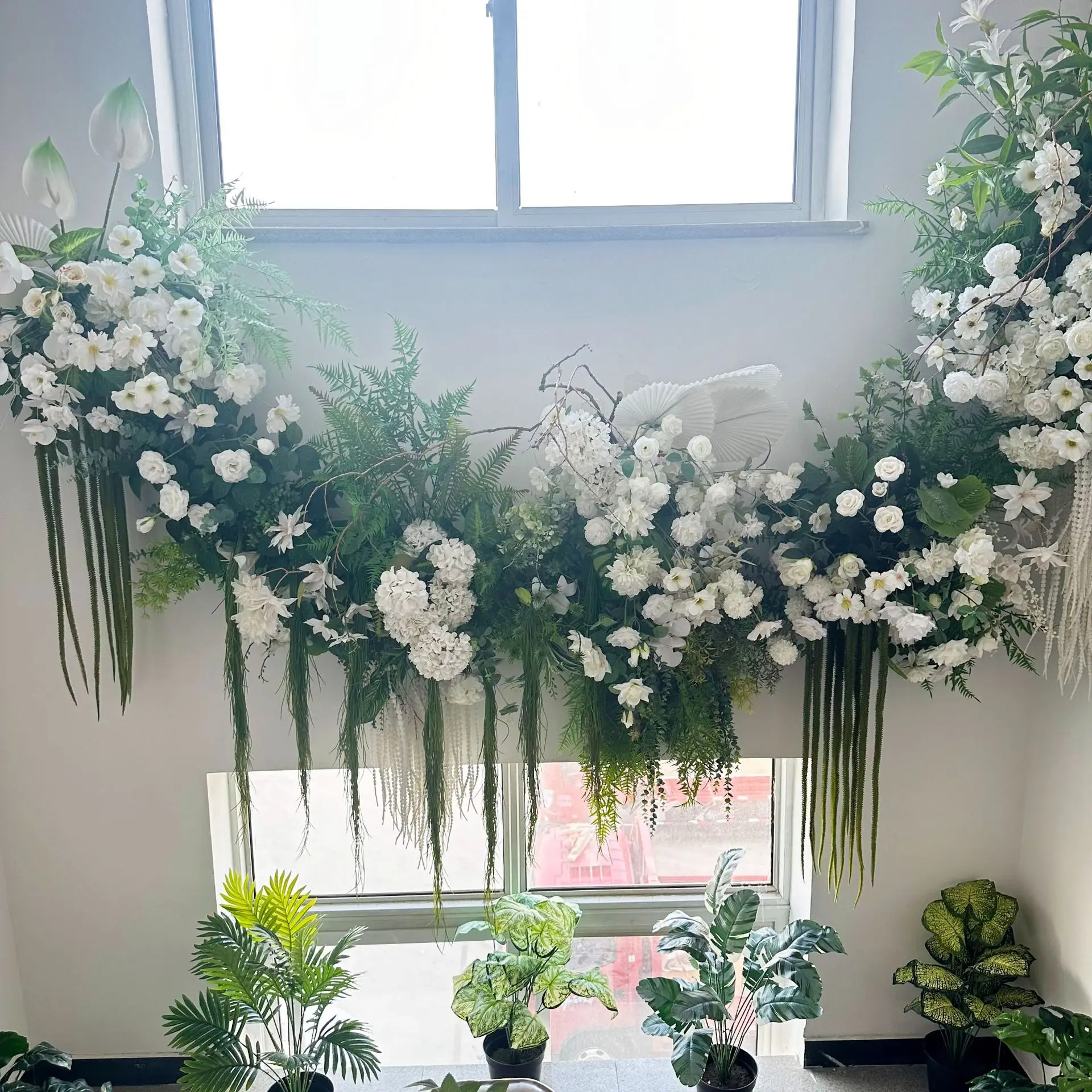 Factory direct sales Yucai thousands of wisps of wedding hall ceiling scenery flowers