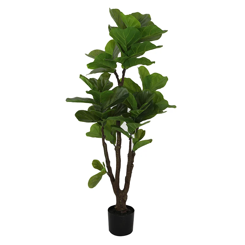 Wholesale 120cm plastic Artificial Fiddle plant artificial Leaf Fig Tree