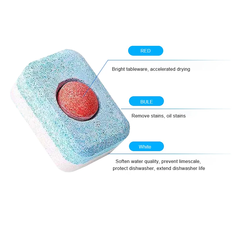 30g All-In-One Decontamination And Oil-Stained Tableware Dishwasher Special Dishwashing Tablet Detergent Dishwashing Tablet