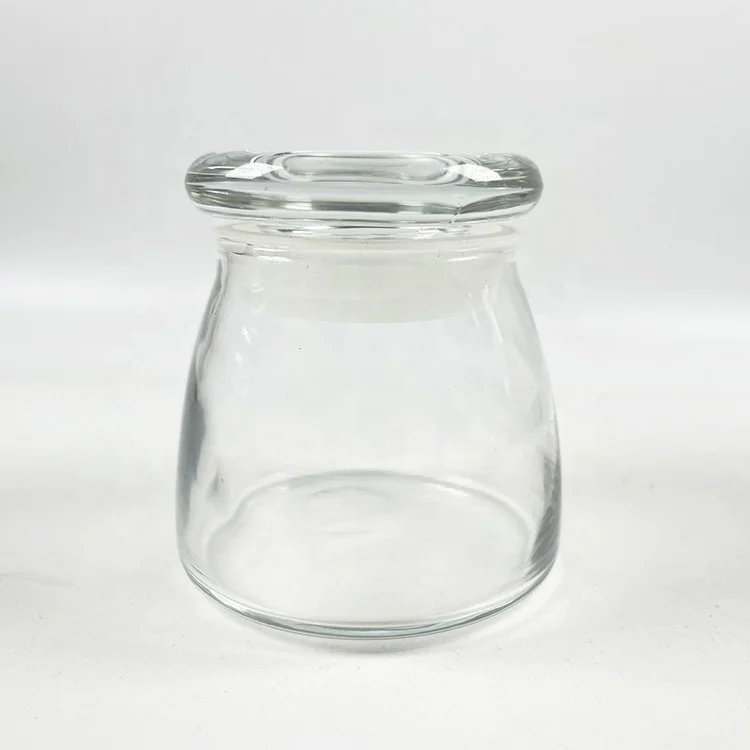 aroma candle jar clear glass aroma candle containers round diffuser candle jar glass storage tank with glass lid