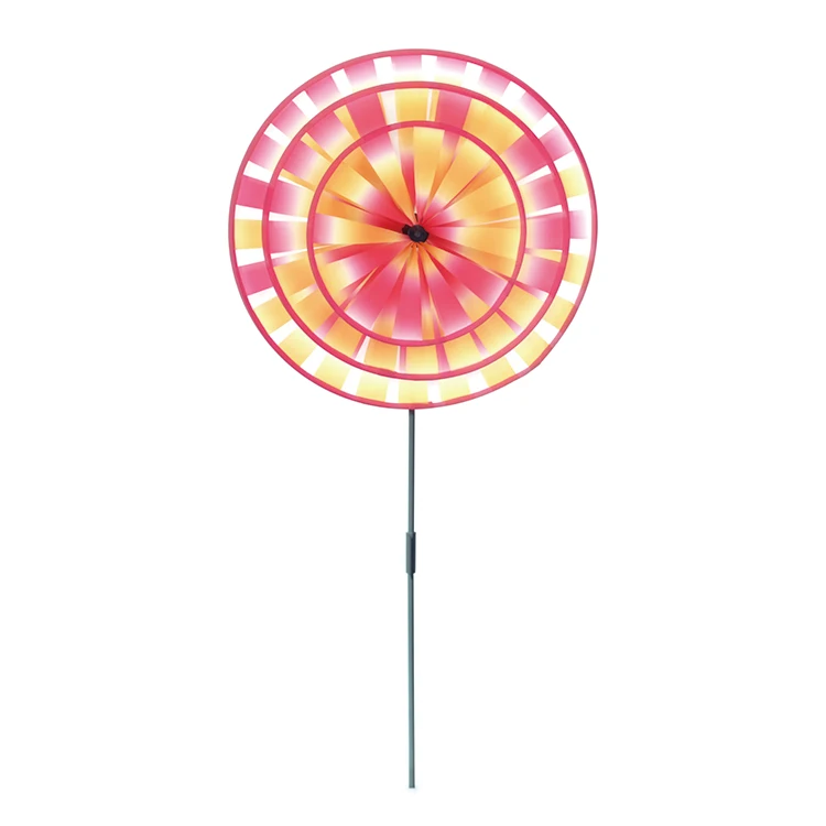 Тартальный три колеса Круглый Ветряная мельница вертушка адаптируемые под требования заказчика Радуга игрушка флюгеры для детей