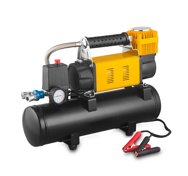 DC12V OR DC24V 60MM cylinder Heavy duty Metal car air  pump max outlow 160L/min with 8L tank