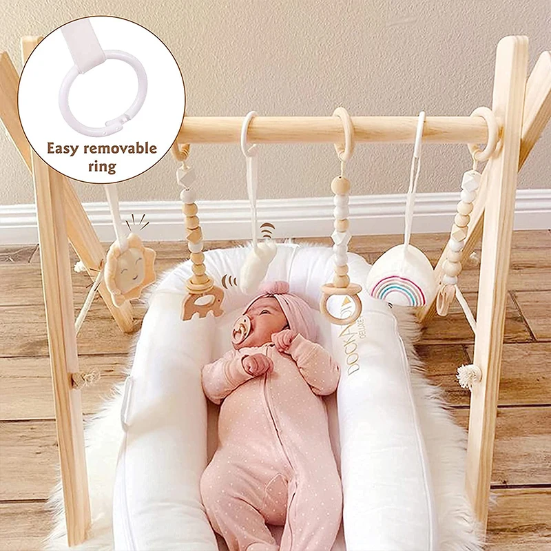 Лучшие деревянные детские игрушки для спортзала CE складные игровые коврики игр в спортзале с подвесными игрушками подарок новорожденных