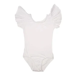 Flutter Sleeve Kids Dance Ballet Baby Clothes Baby Girls Toddler Solid Gymnastics Leotard